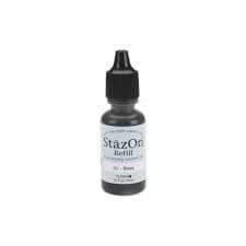 15ml bottle of Jet Black Ink refill for StazOn stamp pad