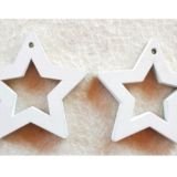 White Wooden stars