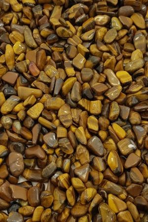 Small 2 Yellow Tiger's Eye Tumbled stones in 100g bag