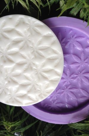Cannabis Weed Pattern Silicone Coaster Mould-3