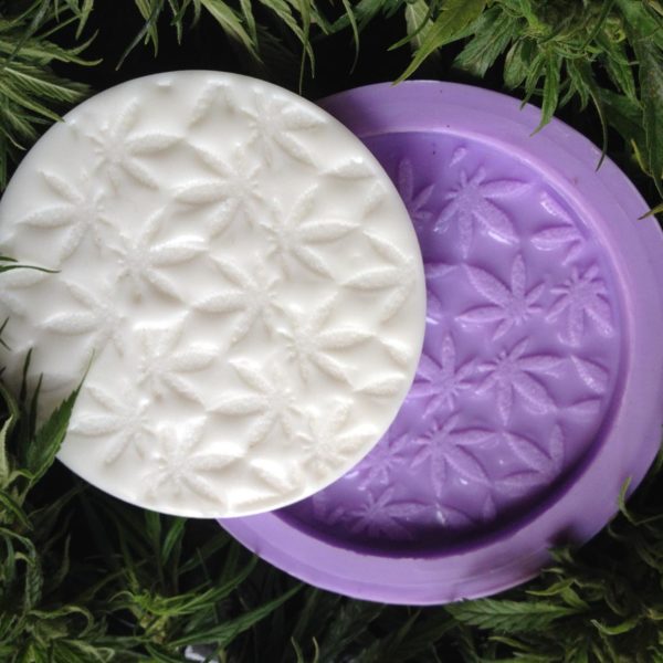 Cannabis Weed Pattern Silicone Coaster Mould-3