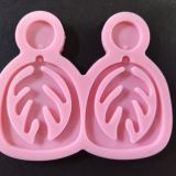 Dangling leaf earrings silicone mould for polymer clay or resin