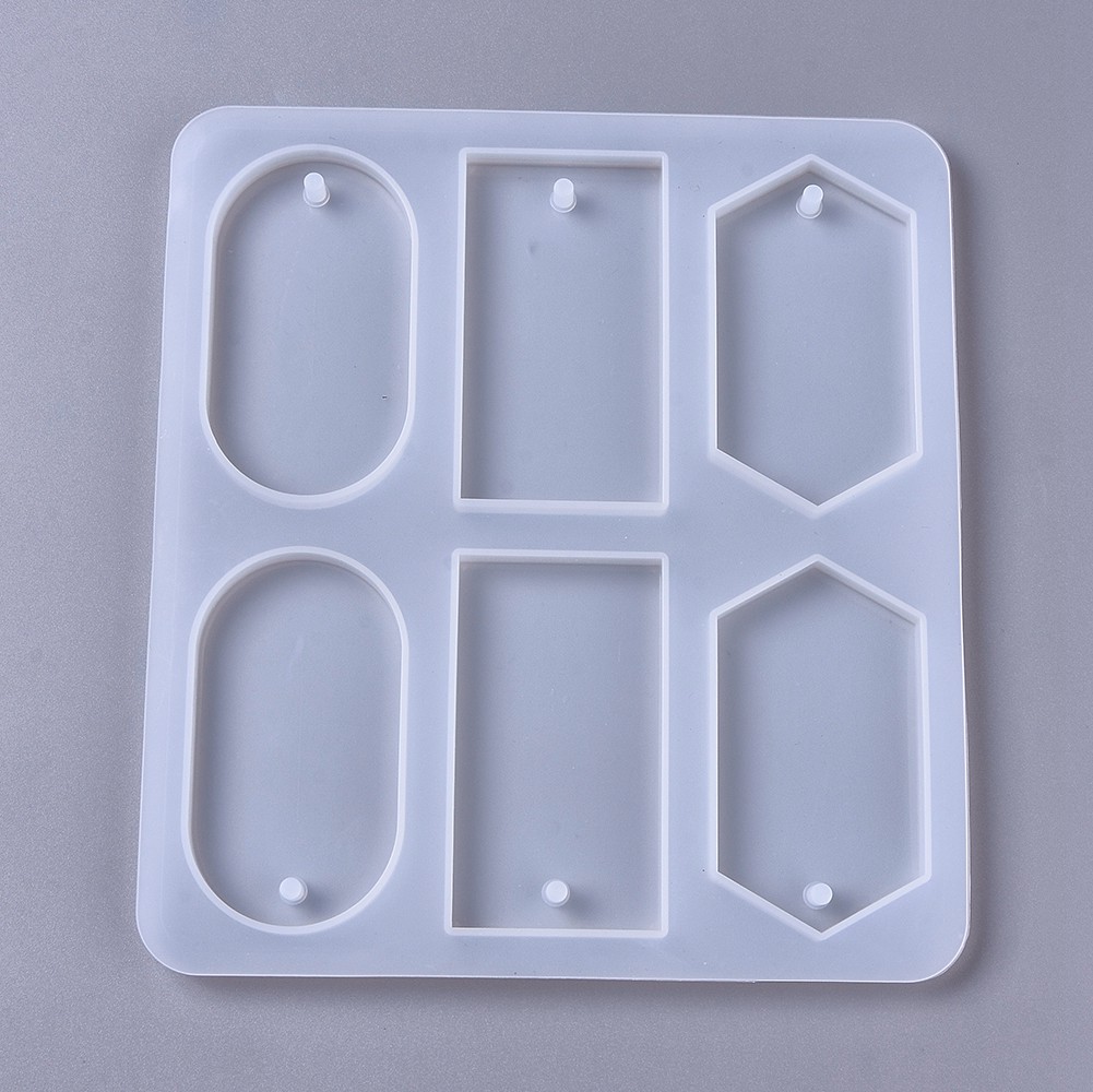 Oval, Rectangle And Hexagon Pendant - Silicone Mould