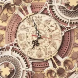 Time Art Zodiac Wall Clock close up
