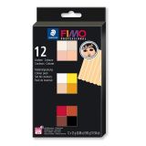 FIMO professional doll art polymer clay set with 12 colours