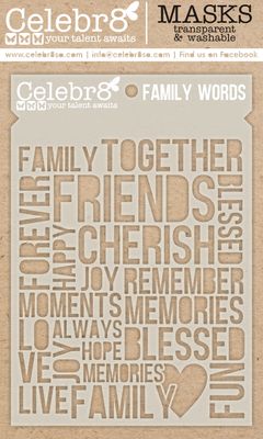 Family words Celebr8 mask