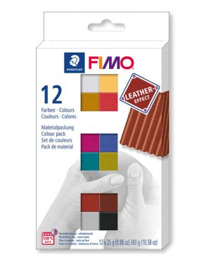 FIMO Leather-Effect Polymer Clay Set (12)