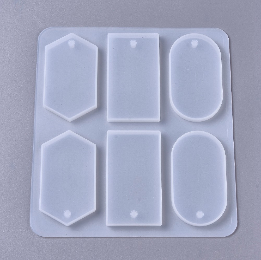Oval, Rectangle And Hexagon Pendant - Silicone Mould