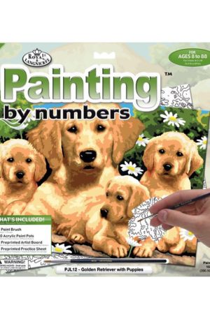 Golden Retriever with Puppies paint by numbers