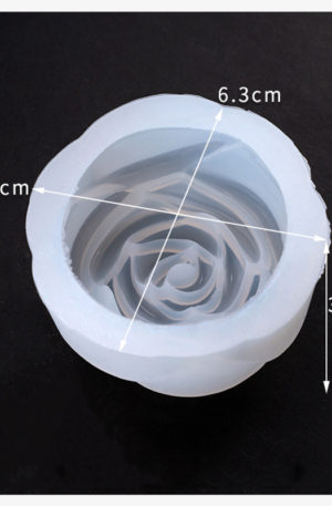 Rose silicone mould of 63x65x39mm