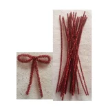 Chenille Sticks - 6mm Tinsel Red