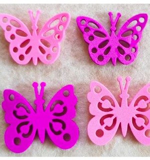 Pink mixed butterfly foam decorations