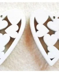 Wood Decor – White Heart