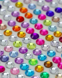 Rhinestones Round Mixed Colours