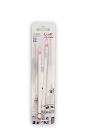 White pastel pencils in a set of 2