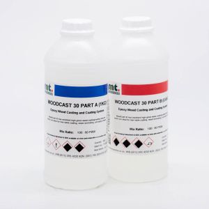 WoodCast 30 resin bottles by AMT