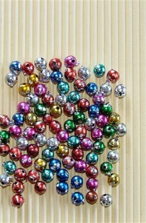Metallic fancy round beads