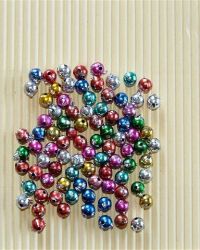 Metallic Beads Round Coloured 6mm – 10g