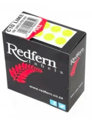 Redfern round stickers