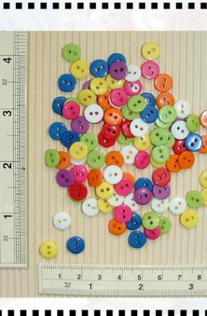Small round buttons in primary colours