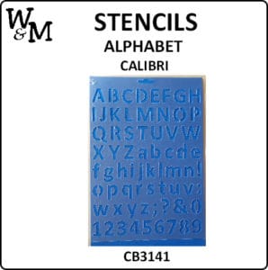 Calibri Alphabet (A4) - Stencil - Crafty Arts