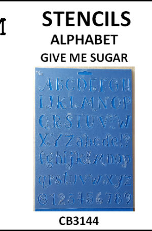 Give me sugar alphabet stencil