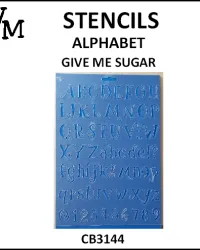 Give Me Sugar Alphabet (A4) – Stencil