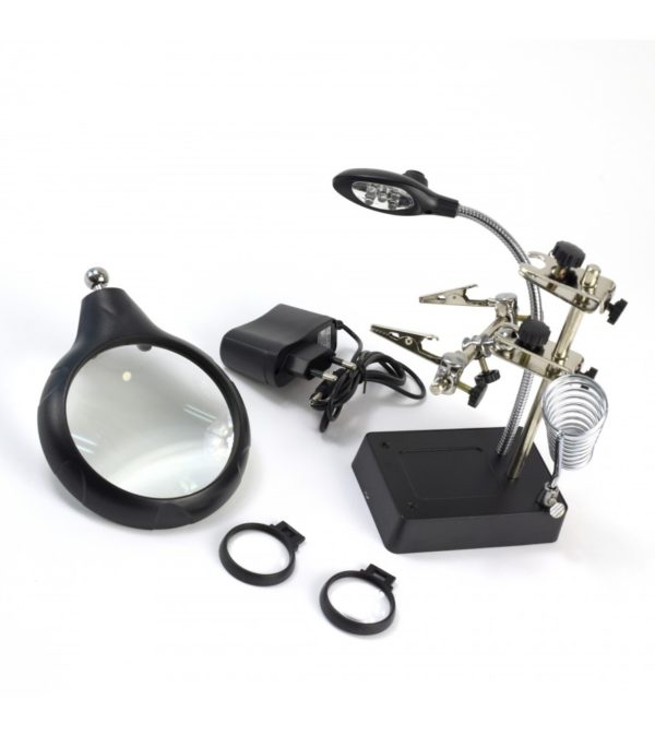 Third hand magnifier and LED by Artesania Latina