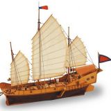 Red dragon Chinese junk ship