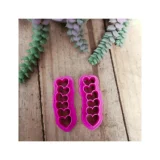 Clay Cutter - Large Stacked Hearts EC130 (Earring)