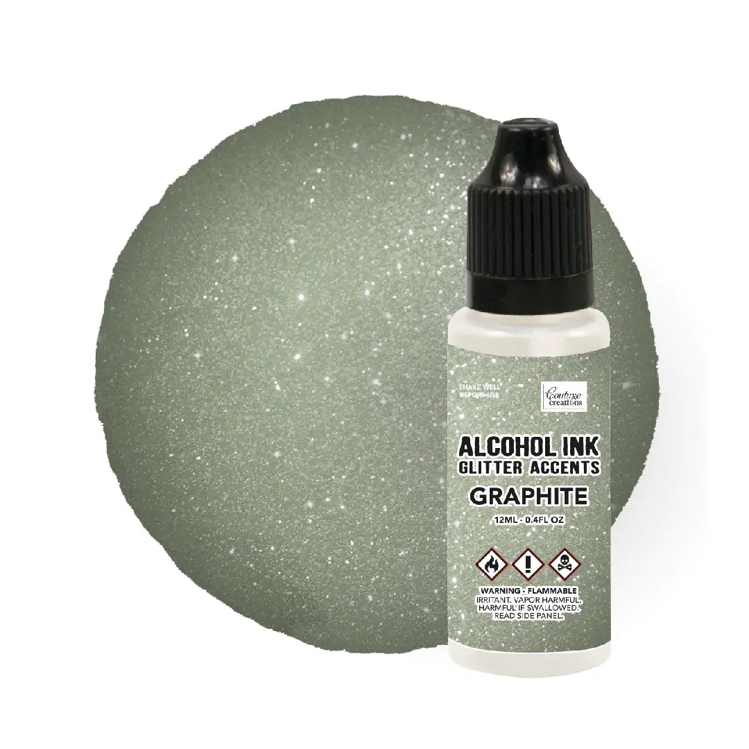 Graphite Alcohol Ink Glitter Accents - Couture Creations