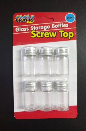 Crazy Crafts Screw top 8ml glass bottles