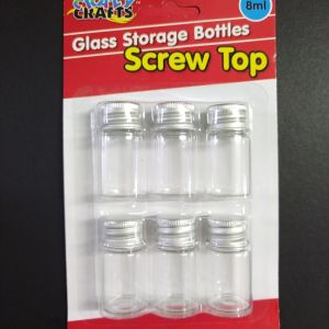 Crazy Crafts Screw top 8ml glass bottles