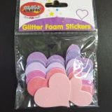 Heart Glitter Foam Stickers by Crazy Crafts