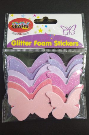 Butterfly Glitter Foam Stickers by Crazy Crafts