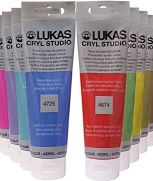 LUKAS CRYL Studio Acrylic - Metallic Gold, 250ml Bottle