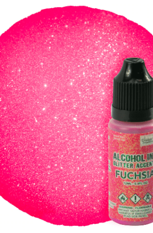 Fuchsia glitter alcohol ink Couture Creations