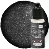 Onyx glitter accent alcohol ink