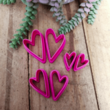 Skew Heart Clay Earring Cutter