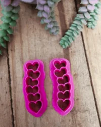 Earring Clay Cutter EC130 – Large Stacked Hearts