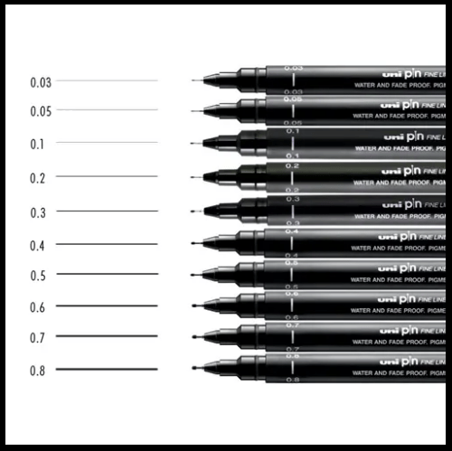  Uni Ball Pin Drawing Pen 0.3Mm - Black (Dozen Box) : Technical Drawing  Pens : Office Products