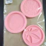 Cannabis coaster set of 3 silicone moulds