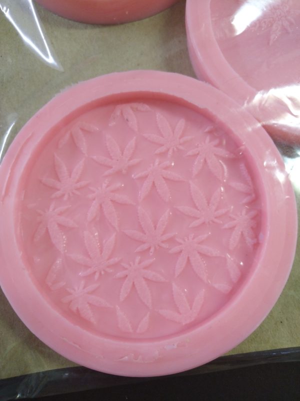 Cannabis coaster set of 3 silicone moulds