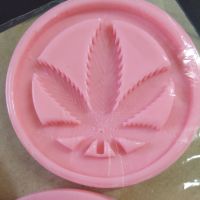Silicone Coaster Mould – Cannabis (3 pce)