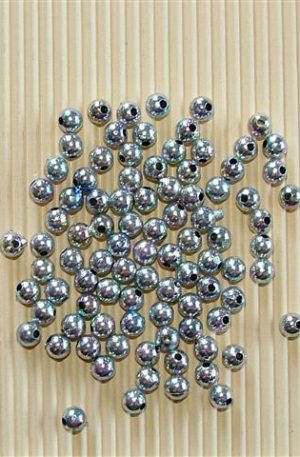 Multi colour metallic round beads