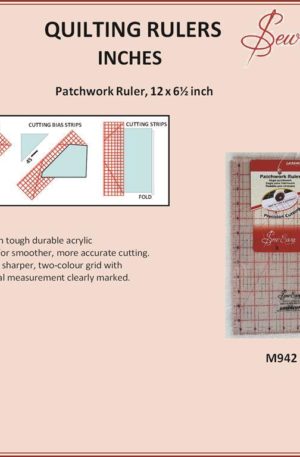 Patch work ruler by W&M 12x6,5"