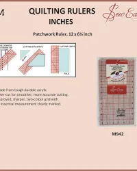 Patchwork Ruler – 12 x 6.5 Inches