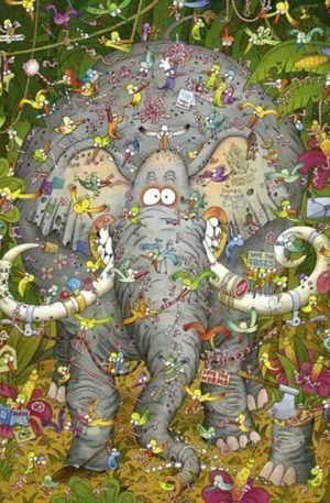 Elephant's life 1000 piece puzzle by Heye
