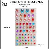 Rhinestones mixed heart shapes and colours