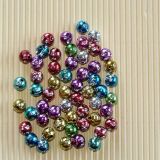 Round metallic fancy beads